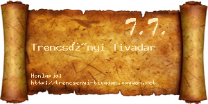 Trencsényi Tivadar névjegykártya