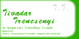 tivadar trencsenyi business card