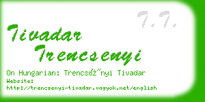 tivadar trencsenyi business card